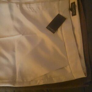 NWT Eloquii Pleated Wide Leg Trousers Champagne Satin High Waist Sz 24